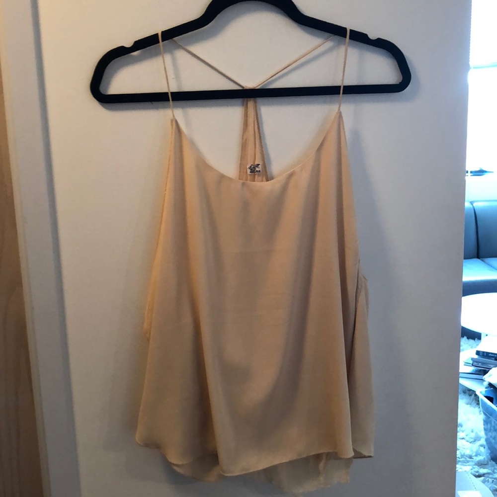 Cream/Tan free people layered tank